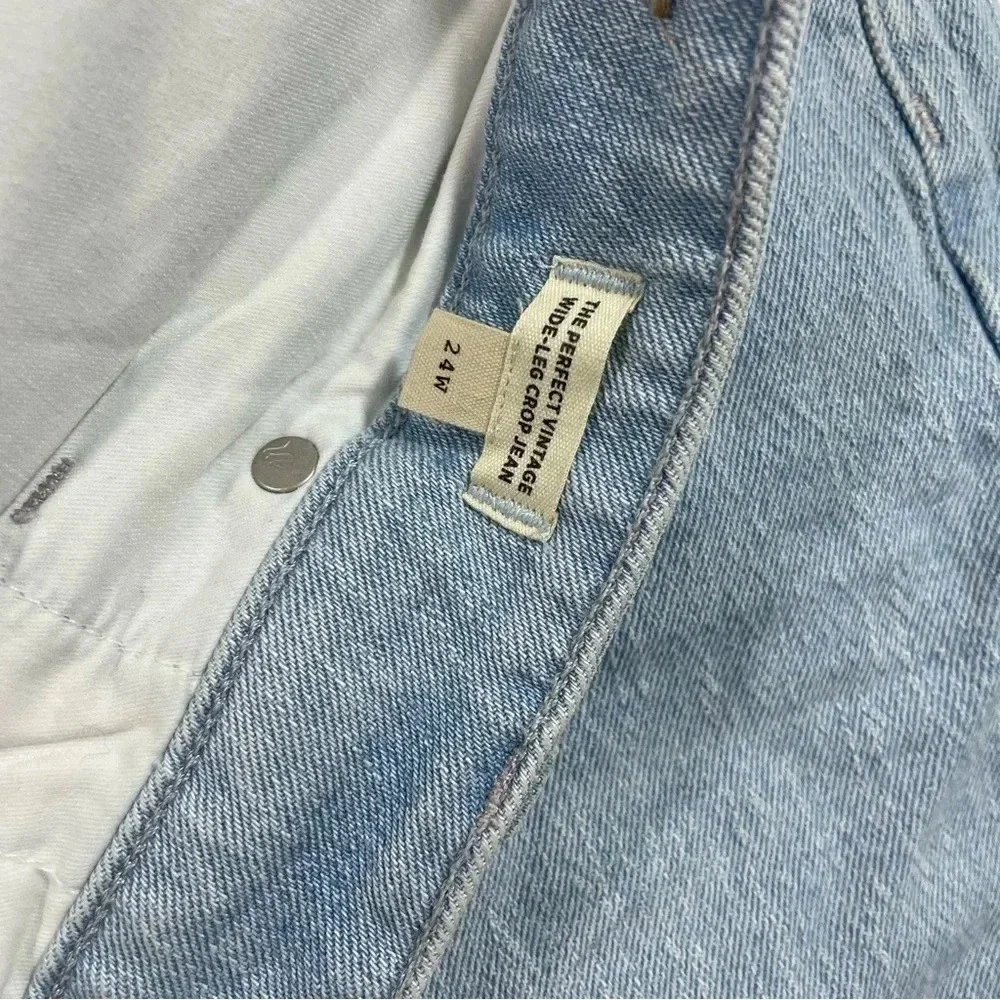 New Madewell The Plus Perfect Vintage Wide Leg Crop Jean
